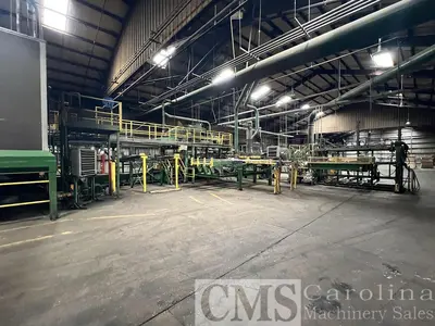 USED GLOBE PLAYWOOD LAYUP LINE AND GLOBE PRESS