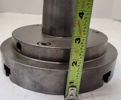 4 JAW LATHE CHUCK, 7-3/4" DIAMETER, 1-1/4" THROUGH HOLE