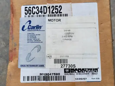 NEW MARATHON ELECTRIC EPN 56C34D1252D P