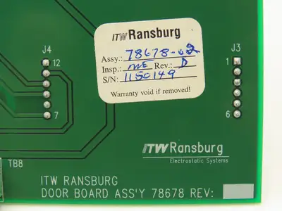 Ransburg 78678-02 Door Voltage Master 2 PC Circuit Board Assy