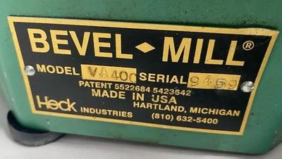 Beveling deburring chamfer chamfering machine Heck VA-400