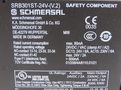 Schmersal SRB301ST-24V-(V.2) Safety Relay Module 103006151