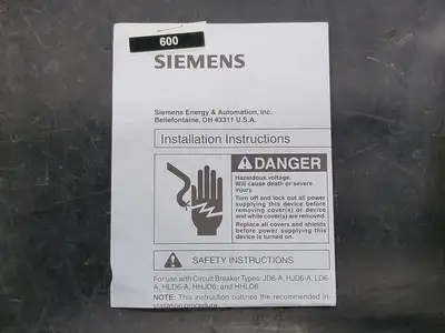 New | in-Stock SIEMENS LD63T600 Switchgears British Columbia CA | Lenmark #240732