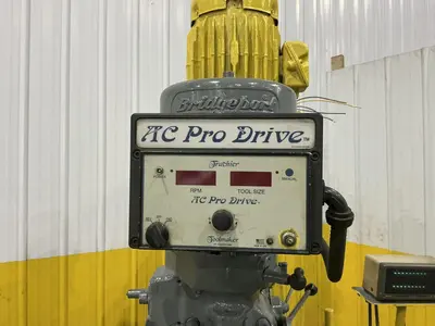 2 HP X 9" X 42" BRIDEPORT SERIES I VERTICAL RAM TYPE KNEE MILL DRO POWER FEEDS VARIABLE DRIVE: YOBRO #24264