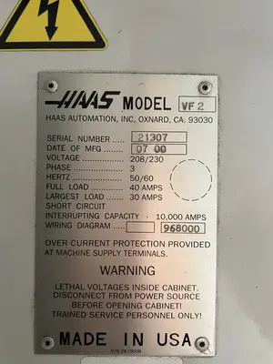 USED 2000 HAAS VF-2