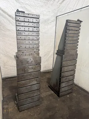 20" WIDE X 80" TALL X 24" DEEP T-SLOTTED ANGLE PLATE SET. STOCK # 0432326