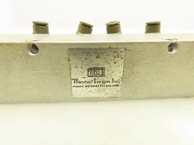 Manifold Systems Inc 4-Station Aluminum Manifold 1/4" NPT  Lot of 2
