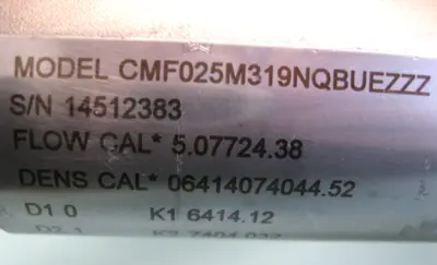USED Micro Motion CMF025 M319NQBUEZZZ