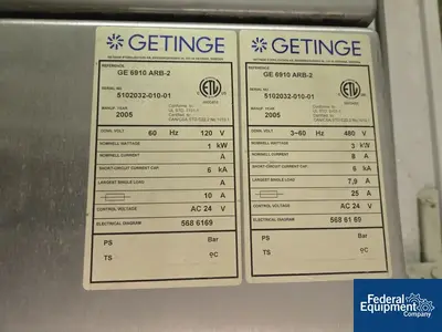 Used Getinge Getinge Pass-Thru Autoclave Sterilizer Sterilizers Ohio US | Federal Equipment Company #1424118