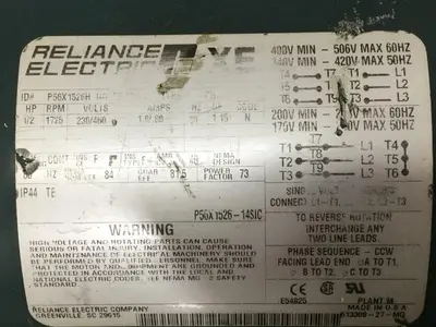 USED RELIANCE ELECTRIC P56X1526H