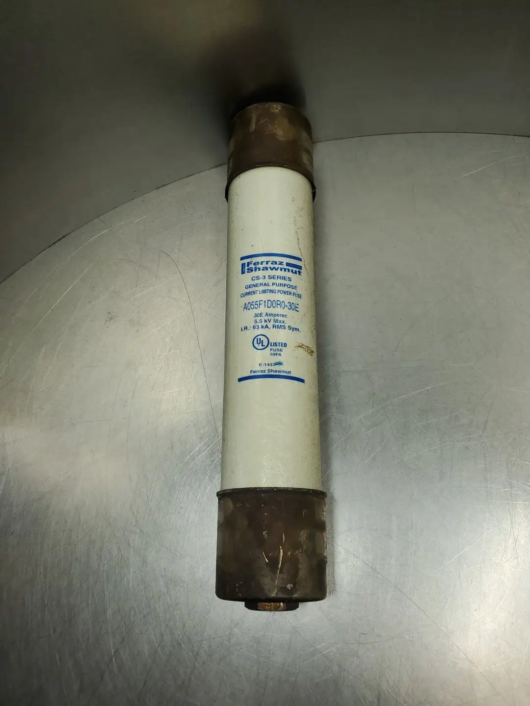 Used Ferraz Shawmut A055F1D0R0-30E CS-3 Series Current Limiting Power Fuse Fuses South Carolina US | Palmetto Automation #1502926