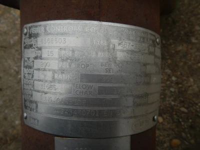 Fisher 1" 300 Class 316 Stainless Steel Control Valve