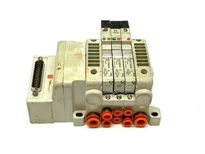 VV5QC11-03N3FD0-S | SMC  Manifold Base w/ Solenoids - Used