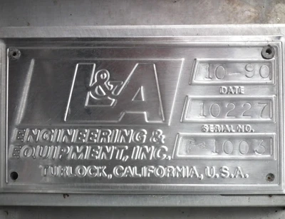 Used L&A ENGINEERING T-1003 Cookers / Coolers / Fryers Ohio US | Equipment Recovery Corp. #1331363