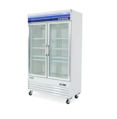 Magic Chef 29 CU. FT. GLASS DOOR REACH-IN COMMERCIAL MERCHANDISER UPRIGHT FREEZER IN WHITE