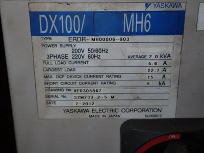 USED 2012 YASKAWA MOTOMAN MH6