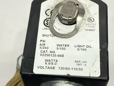 02250125-668 | Sullair  2-Way Pneumatic Solenoid Valve 120V 6.9/8.0W - Used