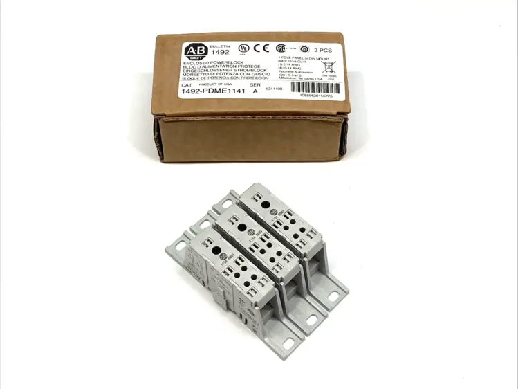 New | in-Stock Allen-Bradley Enclosed Powerblock Ser. A 600V 115A 1-Pole BOX OF 3 Terminal Blocks Michigan US | Maverick Industrial Sales #1407070