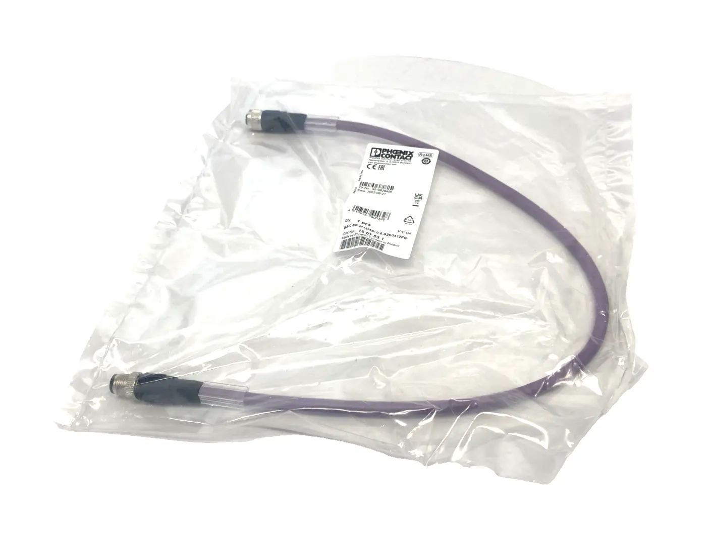NEW PHOENIX CONTACT 1507531, SAC-5P-M12MS/ 0,5-920/M12FS