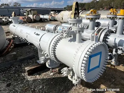 Used Fabsco 284 Sq Ft Horizontal Shell & Tube Heat Exchanger, Duplex 2205 Tubes, 2023