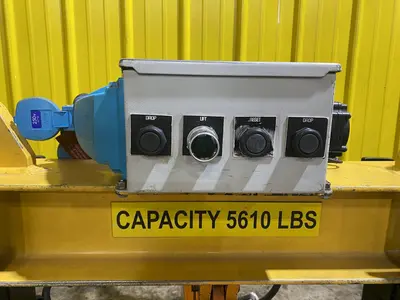 5610 LB ERIEZ MAGNETICS CRANE LIFTING MAGNET ON SPREADER BAR STOCK 16097