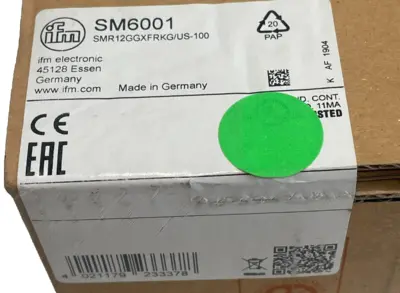 NEW IFM SMR12GGXFRKG/US-100-SM6001 FLOW METER SMR12GGXFRKGUS100 SM6001