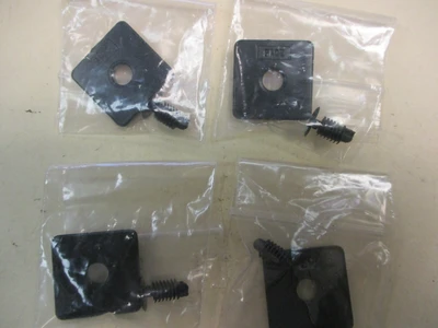 New #2015N Black ABS Plastic End Caps with Fastners (QTY 4)