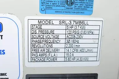 Used HITACHI SRL-3.7 MB6LL Non-Lube Air Compressors Ontario CA | The Equipment Kings #1304749