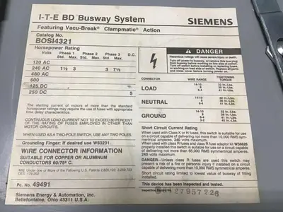 USED ITE SIEMENS BOS14321