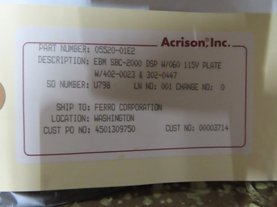 Acrison Feeder Digital Computer Parts, unused