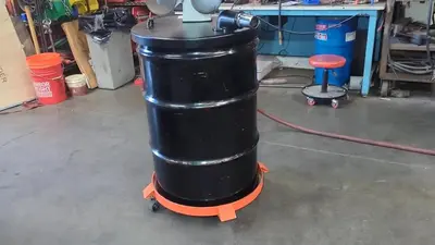 Guard Air Portable Air Powered Vacuum Cleaner 55 Gallon Drum w/ Air Hose