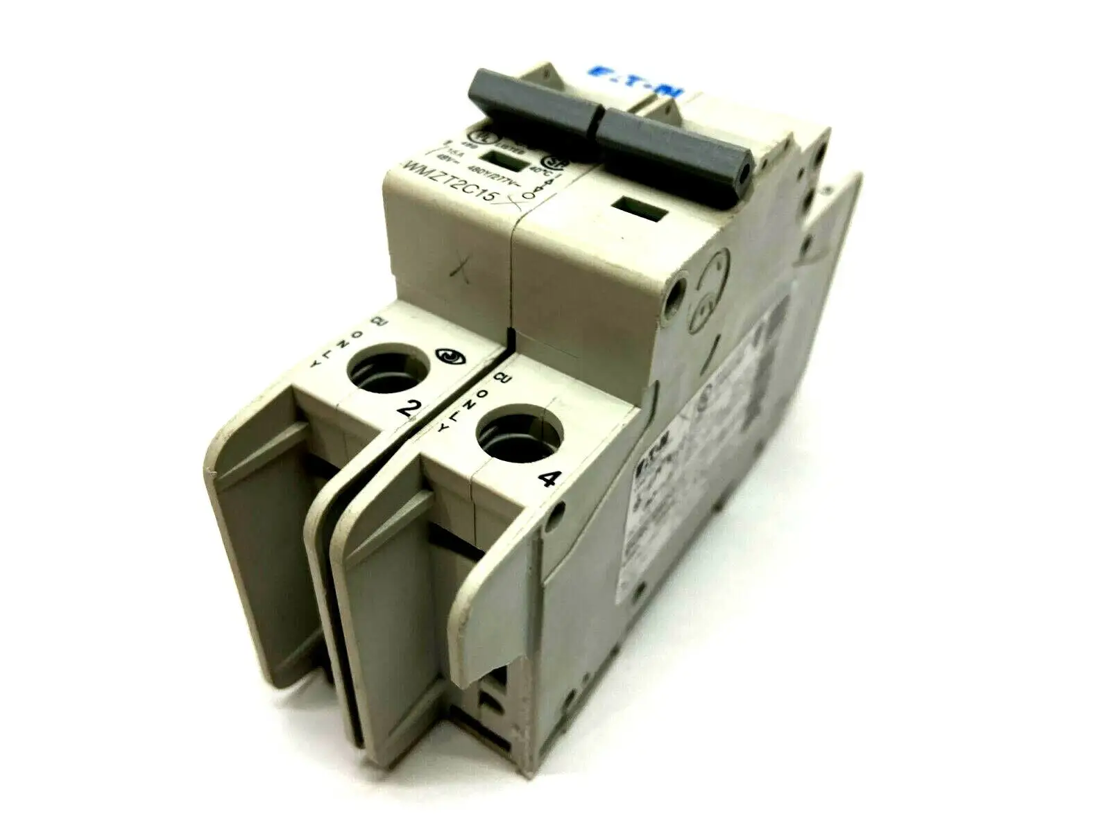 USED EATON 2 POLE CIRCUIT BREAKER 15A 277-480V