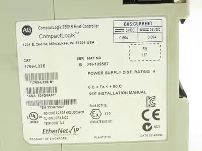 Allen Bradley 1769-L32E CompactLogix Ethernet Controller Processor Ser B 109587