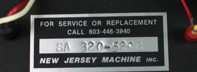 USED NEW JERSEY MACHINE SA320-529B