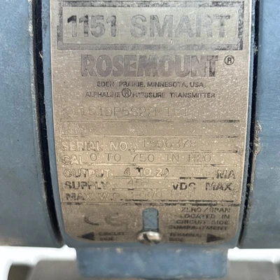 Used Rosemount 1151D5S22M1B1 Meters - Misc Indiana US | J&J Industrial Supply #1285265