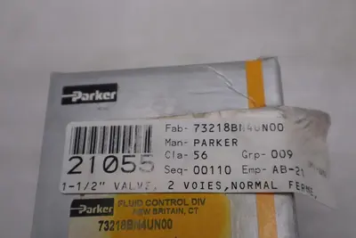 Parker 73218BN4UN00 2-Way Solenoid Valve 1-1/2" - STOCK GF407A
