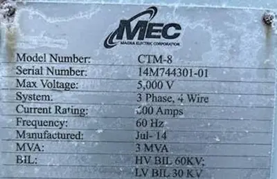 USED 2014 MEC & SUNBELT CTM-8