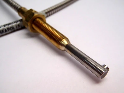 USED BANNER ENGINEERING STEEL SHEATHED GLASS FIBER OPTIC CABLE
