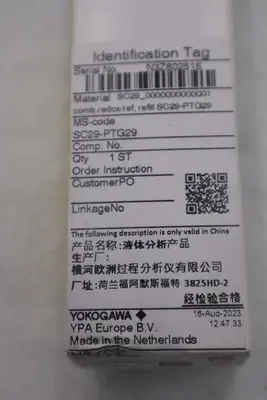NEW Yokogawa SC29-PTG29 Combined Redox/Ref Electrode STOCK G880A