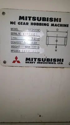 1994 MITSUBISHI GC-20 GEAR HOBBERS (CNC) | Piselli Enterprises (10)