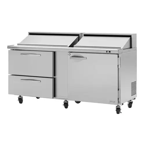 Turbo Air PST-72-D2R(L)-N 72 5/8" PRO Series Sandwich/Salad Prep Table w/ Refrigerated Base, 115v