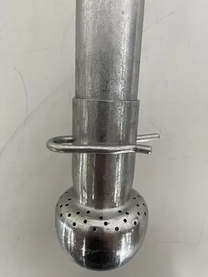 USED DETACHABLE STAINLESS STEEL 15" SPRAY BALL W/ 1 1/2" SANITARY FITTINGS