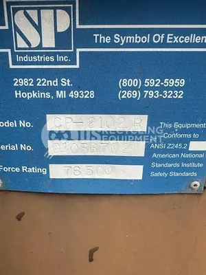 USED SP INDUSTRIES TWO (2) CP-2102 STATIONARY COMPACTORS