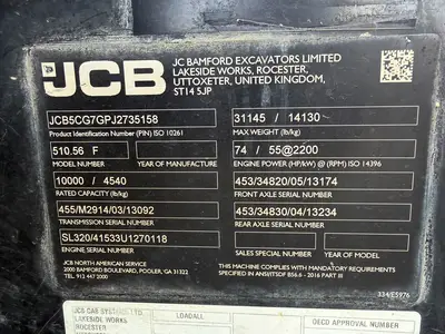 Used 2018 JCB 510-56 Telehandlers Utah US | Global Remarketing #1285963