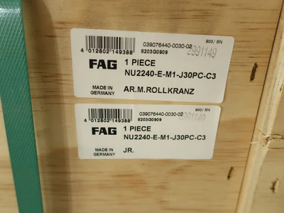 Used FAG _UNKNOWN_ Bearings Ohio US | Aucto #1306647