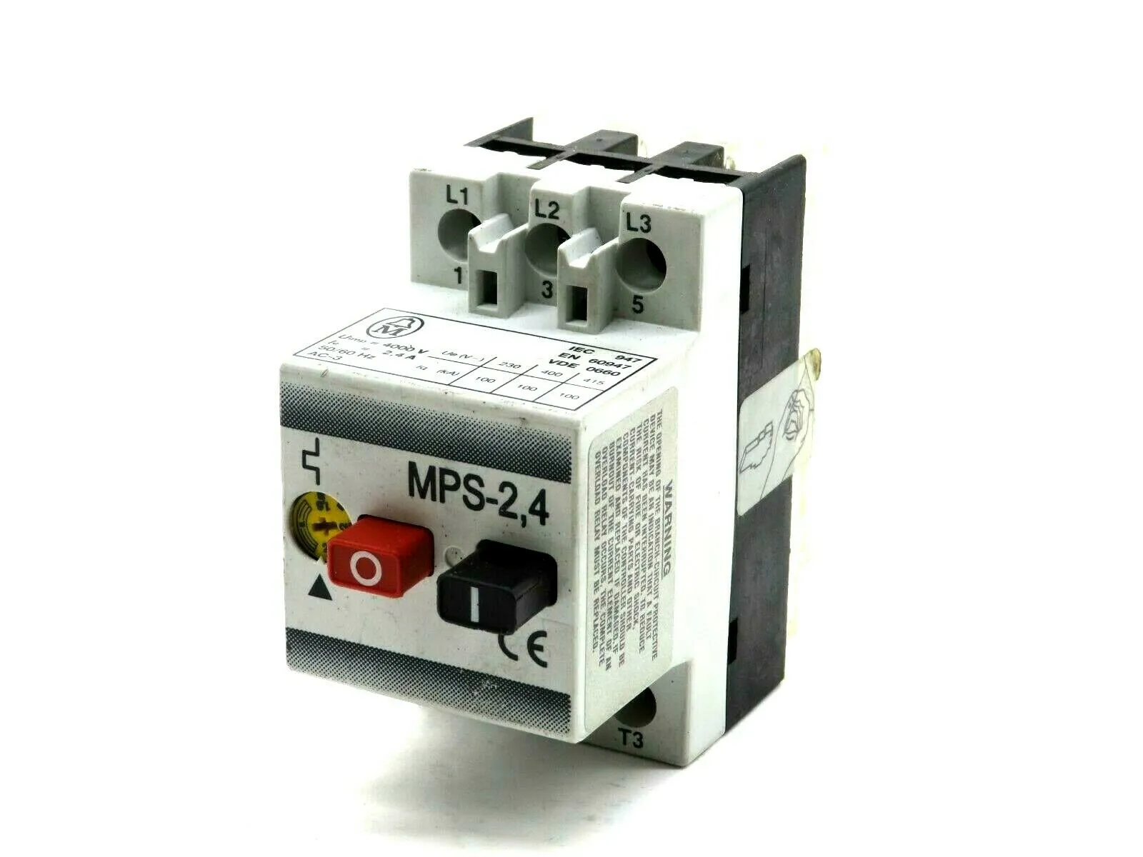NEW KLOCKNER MOELLER MPS-2,4 MANUAL MOTOR MPS24