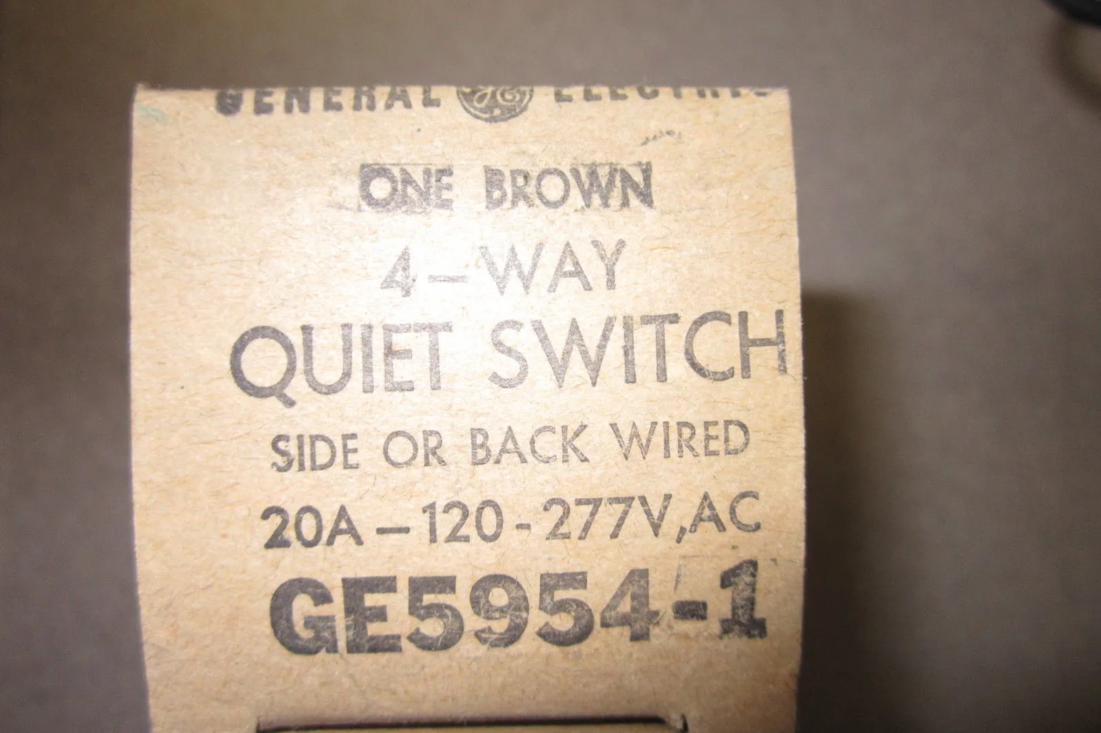 NEW GENERAL ELECTRIC GE5954-1 QUIET SWITCH