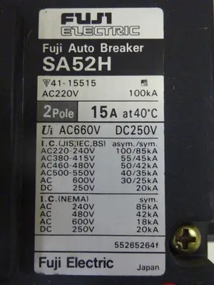 USED FUJI ELECTRIC SA52H-15
