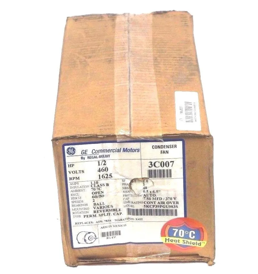 NEW GENERAL ELECTRIC 5KCP39PGU983S CONDENSER FAN MOTOR 1/2HP