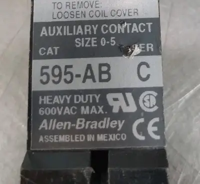 Allen Bradley 595-AB/C Auxiliary Contact Loc4D30